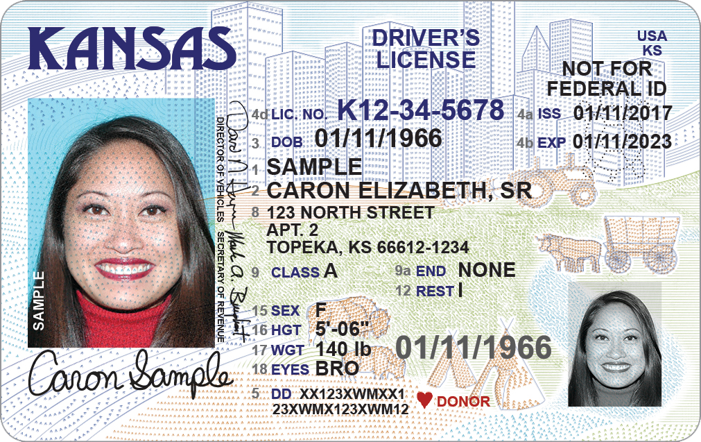 NOT FOR FEDERAL USE-REAL ID SAMPLE