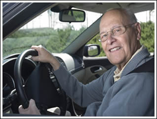 Image of a senior driver