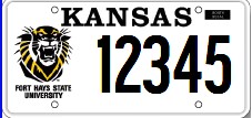 Fort Hays State University plate