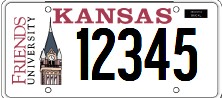 Friends University plate